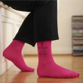 

Personalised role and wedding date Groom, Best man, Groomsmen, Usher gift, Custom novelty socks, Father of the groom/bride socks