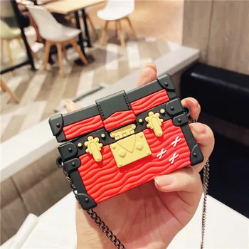 

Luxury Cute Chain satchel Earphone Case For Apple Airpods Pro Cover Silicone Headphone Case Box For airpods 1/2 Charing Funda