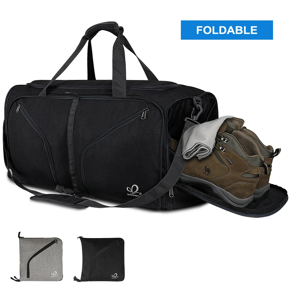 WATERFLY, спортивные сумки для тренировок, для путешествий, для улицы, спортивная сумка для мужчин и женщин, Мужская водонепроницаемая сумка для фитнеса, йоги - Цвет: Черный цвет