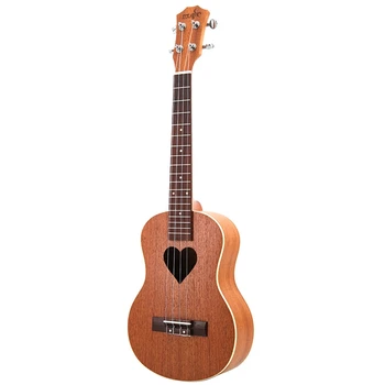 

Dropship-26 Inch Sapele Wood 19 Fret 26 Inch Tenor Ukulele Metal String Tuning Pegs Acoustic Cutaway Guitar Rosewood Fingerboard
