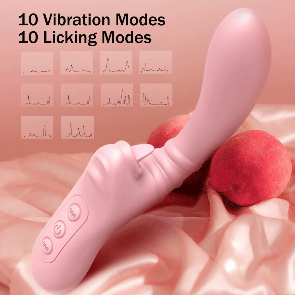 T damski wibrator Clit sutek Dildo masażer zabawki erotyczne stymulator łechtaczki G Spot zabawki erotyczne dla kobiet Oral Lick_voghion.com