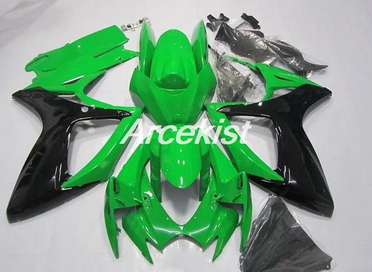 Качество OEM Новое ABS обтекатель Наборы подходит для Suzuki 2006 2007 GSXR600 GSXR750 обтекатели GSXR 600 750 K6 K7 06 07 Цвета: зеленый, черный