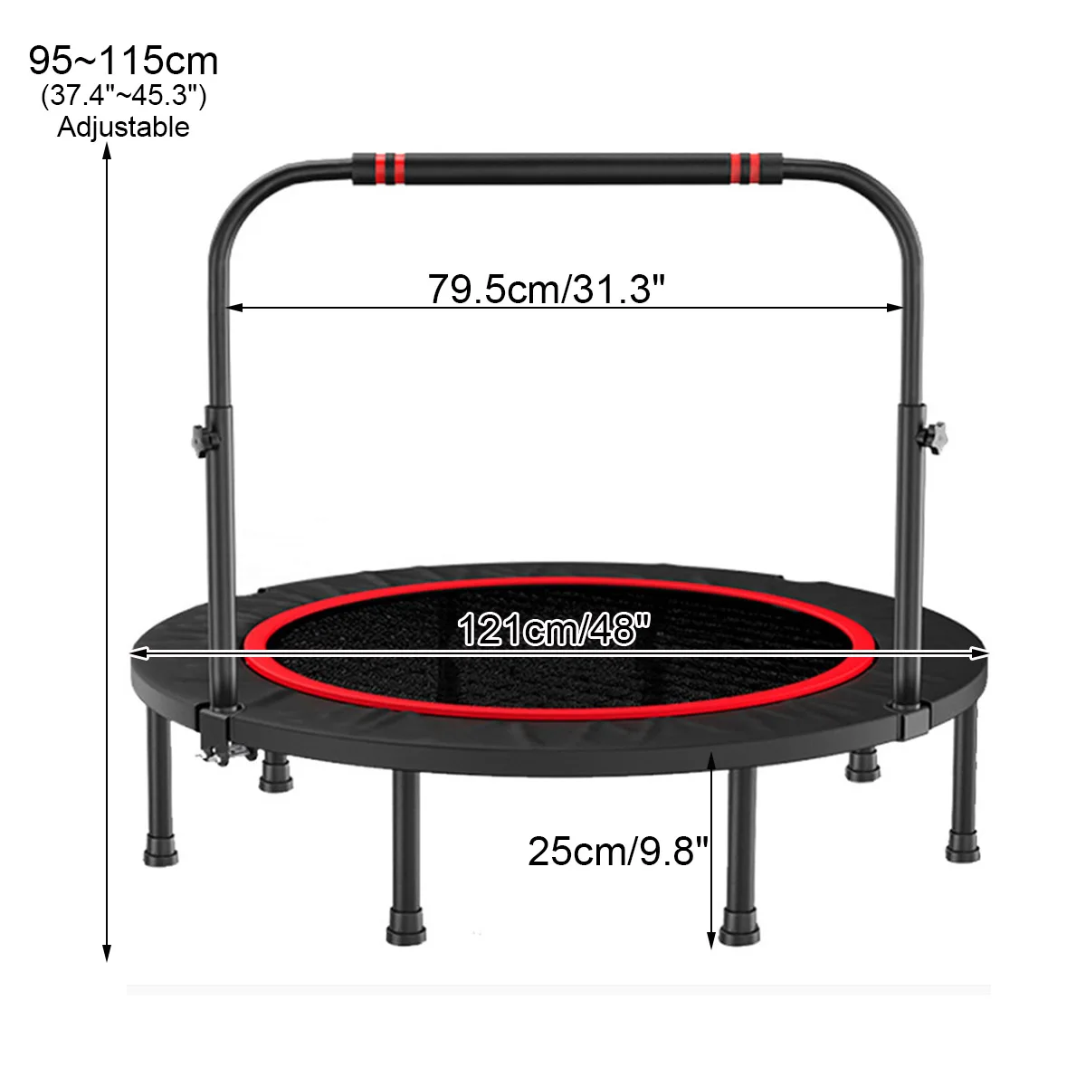 Trampolín de Fitness plegable para adultos, trampolín Circular deportivo  desmontable, cuerda de resorte fuerte, trampolín de salto para Fitness -  AliExpress