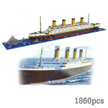 

1860pcs RS Titanic Cruise Ship 3D Model Boat DIY Diamond Building Blocks Brick Kit Children Kids toys Christmas Gifts