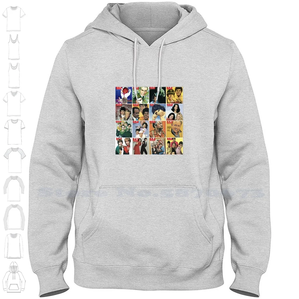 70S Tv Guide Cover Felpe Con Cappuccio Felpa Per Uomo Donna Tv 70S Tv Tv Guide Cover Tv Guide Cover Iconic Six Million Dollar Man