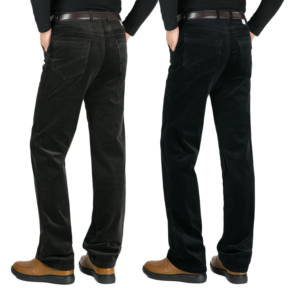 Mu Yuan Yang повседневные длинные штаны вельветовые брюки для мужчин среднего возраста одежда Новые поступления мужские брюки большой размер 38 40 42
