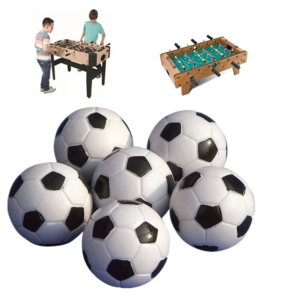 6Pcs 32mm Small Socer Ball Mini Table Football Balls Black White Socer Ball for Entertainment Games Team Memorabilia