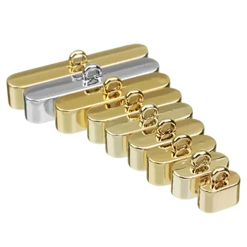 

10pcs/lot 7-32mm Crimp Beads Clasp Cord End Caps Jewelry Clasps Flat Leather Cord DIY Bracelets Connectors Making Findings