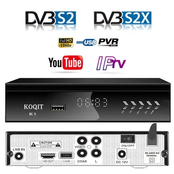 

Koqit HD AC3 DVB-S2 Receptor Digital Satellite Receiver TV Tuner Box m3u IPTV Combo USB Wifi RJ45 Lan Internet Youtube VU Biss