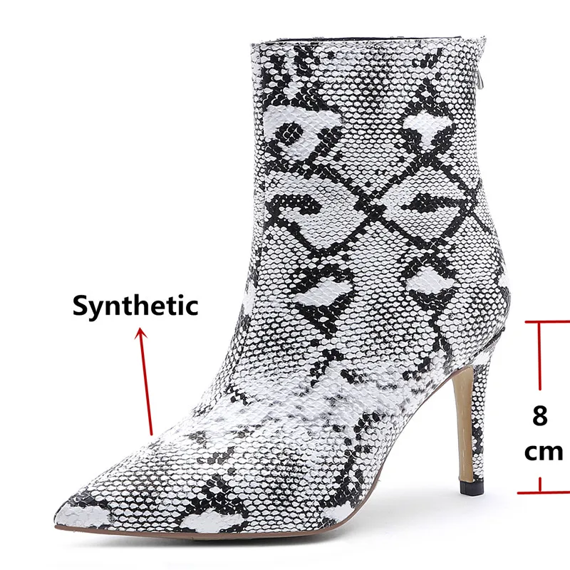 FEDONAS Animal Prints Leather Female Chelsea Boots Classic Zipper Women Ankle Boots Party Prom Shoes Woman Plus Size Thin Heels