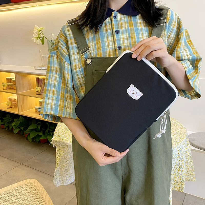 13 Inch Cute Cat Laptop Sleeve Bag For Mac Ipad Pro15 inch Thick Cotton Laptop Tablet Inner Case Keyboard Ipad Air 4 10.5 inch