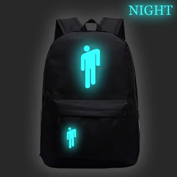 

Hot Sale Billie Eilish Luminous Backpack Students Boys Girls School Bags Fashion New Pattern Schoolbag Laptop Backpack