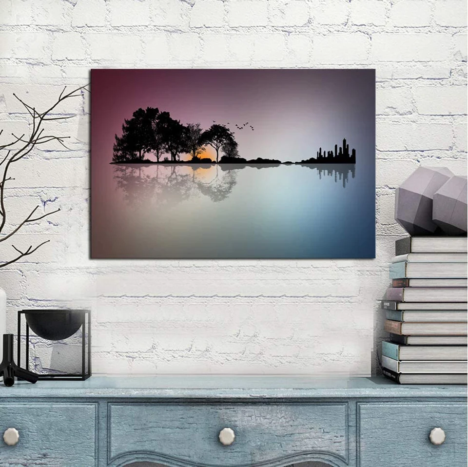 5D Diamond Painting Abstract lake landscape guitar Round Diamond Embroidery New Arrival Cross stitch Art Kits Home decoration