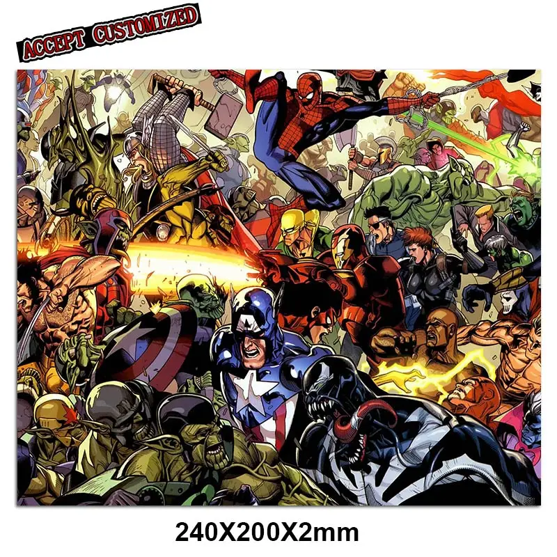 Супергерой Marvel Мстители коврик для мыши - Цвет: 24x20cm