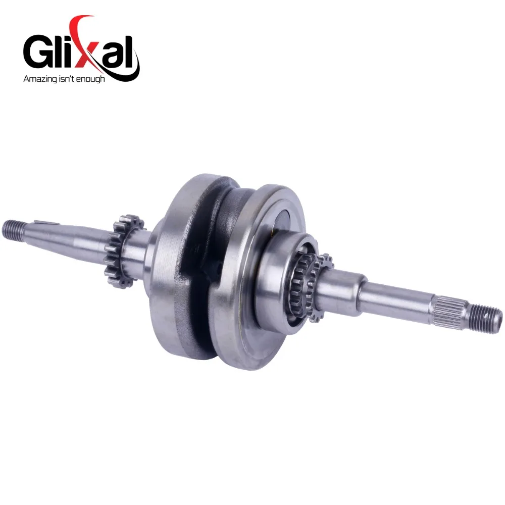 Motorcycle Crankshaft Glixal Crankshaft with 22 teeth For GY6 49cc 50cc 139QMB 139QMA Scooter Moped ATV Go Kart Quad