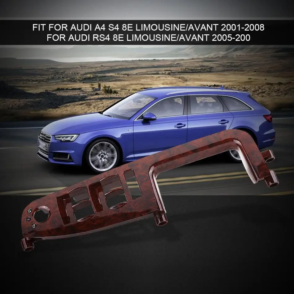 Оконный переключатель автомобиля панель накладка для Audi A4 B6 B7 RS4 2001-2008 8E1867171B красное дерево узор