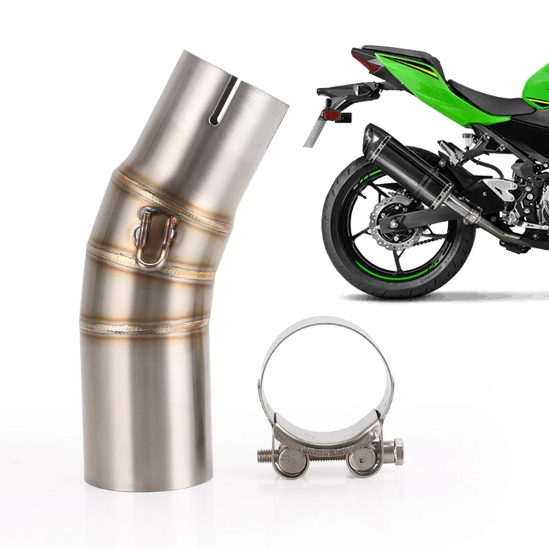 Мотоцикл 51 мм выхлопная труба из нержавеющей стали для Kawasaki Ninja 400 Z400 Ninja 400 Соединительная труба