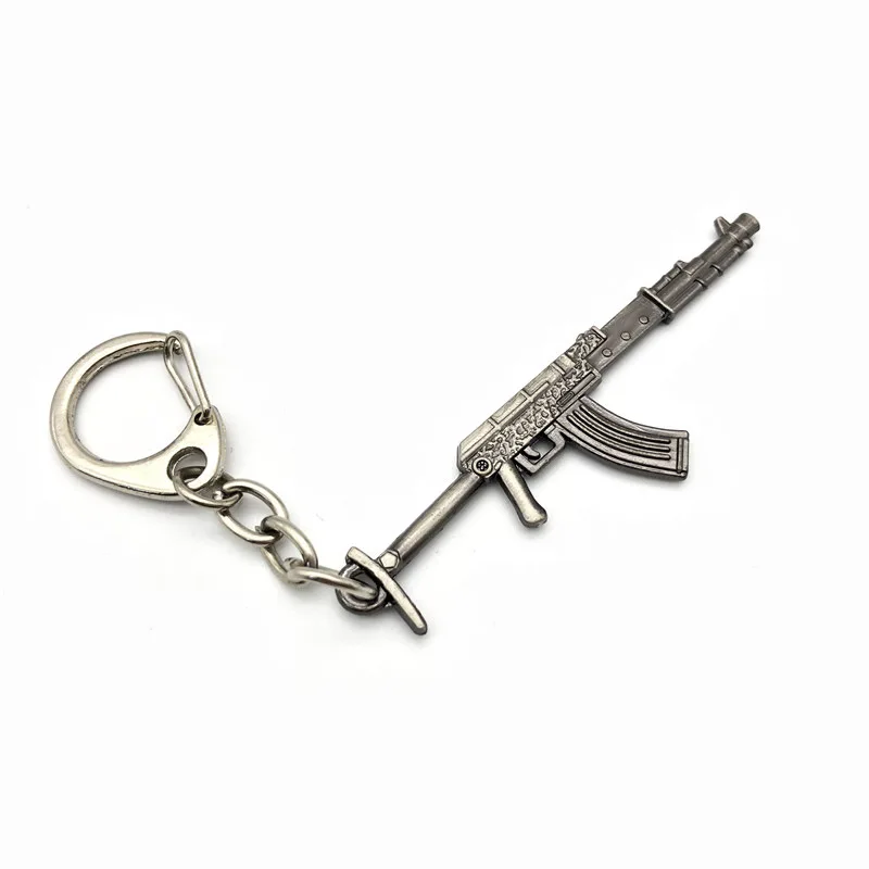 6 см игровой пистолет оружие брелок AK47 кулон металлические поделки подарки для