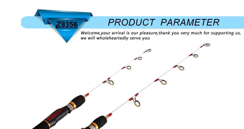 K8356 Mini Ice Fishing Rod Raft Rod Portable Winter Fishing Ice Rods Ultralight EVA Handle Fiberglass Fishing Tackle 55cm 75cm_01