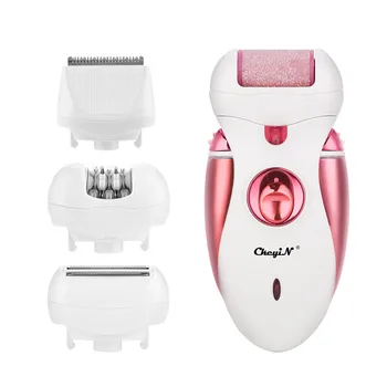 

4 in 1 Rechargeable Epilator Electric Shaver Women Depilator Foot Dead Skin Callus Remover Washable Bikini Hair Trimmer Machine