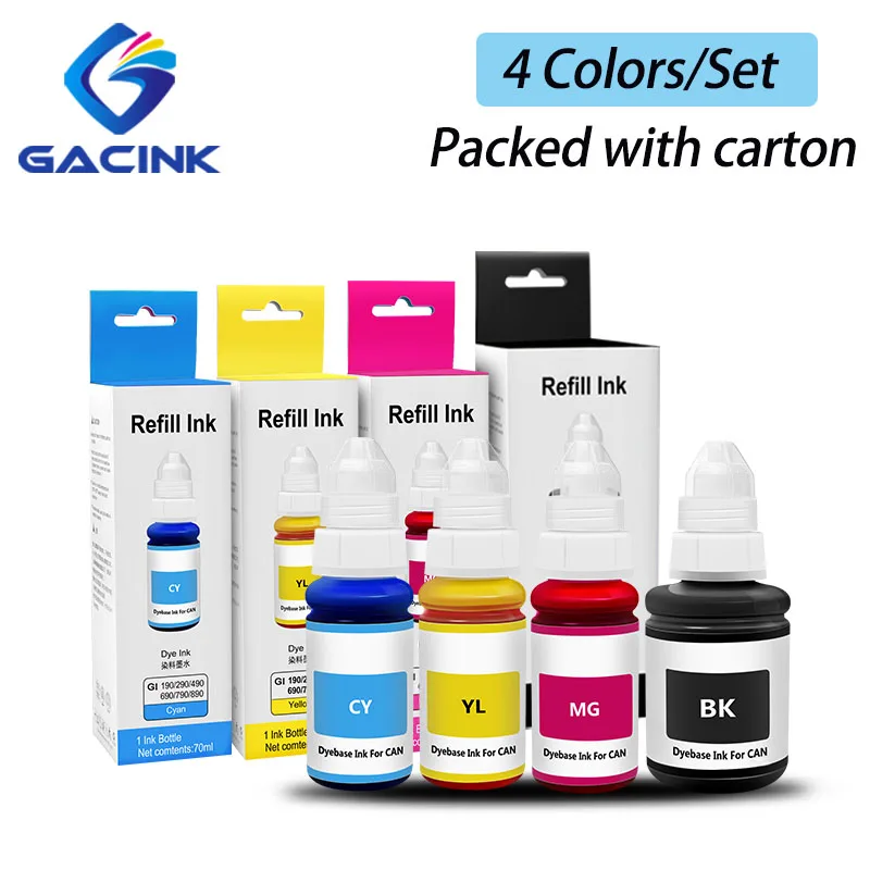 Tinta de tinte para impresora Canon Pixma G2100, 3100, 1800, 2800, 1411, GI  490, de escritorio, con embalaje de cartón|Kits de recarga de tinta| -  AliExpress