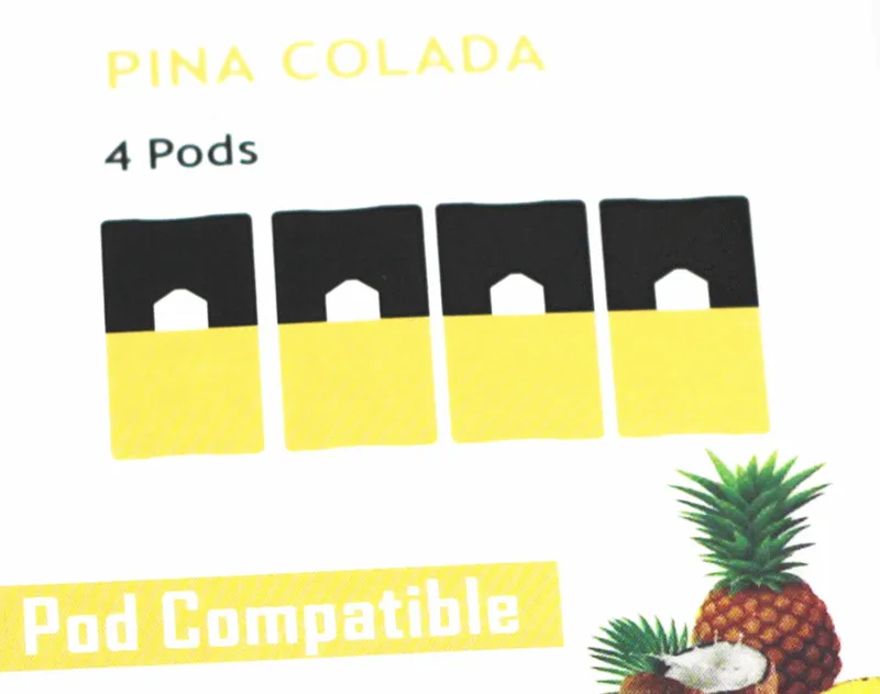 Pina Colada Mr Fog 1 мл 6% Nic Сменные стручки 10 вкусов совместимы с JUU1 упаковка из 4 шт - Цвет: Pina Colada