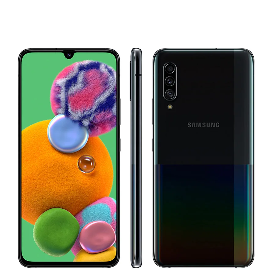 Мобильный телефон samsung Galaxy A90, 5G, Snapdragon 855, 8 ГБ ОЗУ, 128 Гб ПЗУ, A9080, 6,7 дюймов, 48мп, тройная камера, 4500 мА/ч, NFC, 5G, смартфон