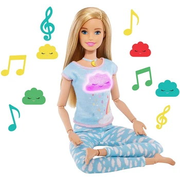 

GMJ72 Blonde Doll with 5 Lights And Guided Meditation Exercises Puppy and Accessories Gift for Kids 3 to 8 Years Old