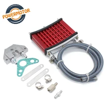 Universal CNC Aluminum Engine Motorcycle Oil Radiator Oil Cooler Cooling Radiator Kit For 50cc 110cc 125cc 140cc 150cc ATV