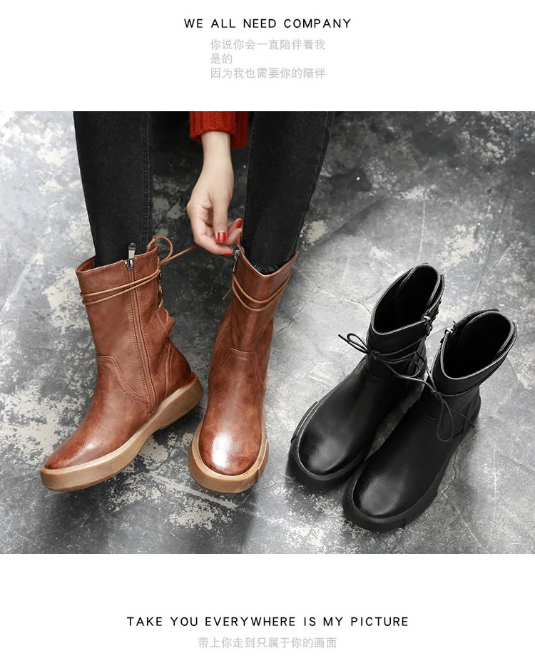 Женская обувь на резиновой подошве; роскошные дизайнерские ботинки на низком каблуке с круглым носком; ботинки на шнуровке; женские Модные