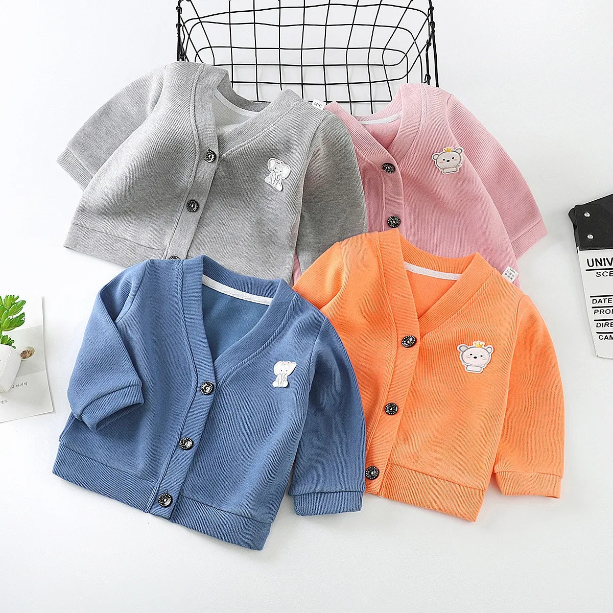0-4 Years Old Baby Clothes Autumn Boys And Girls Knitting Shirt Casual Baby Cardigan Coat Cotton Toddler Long Sleeve Coats