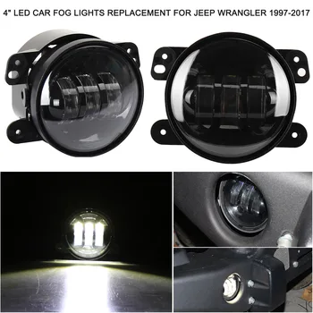 

KKMOON 4" LED Car Fog Lights Driving Offroad Lamp Front Bumper ight bulbs for cars for Jeep Wrangler 1997-2017