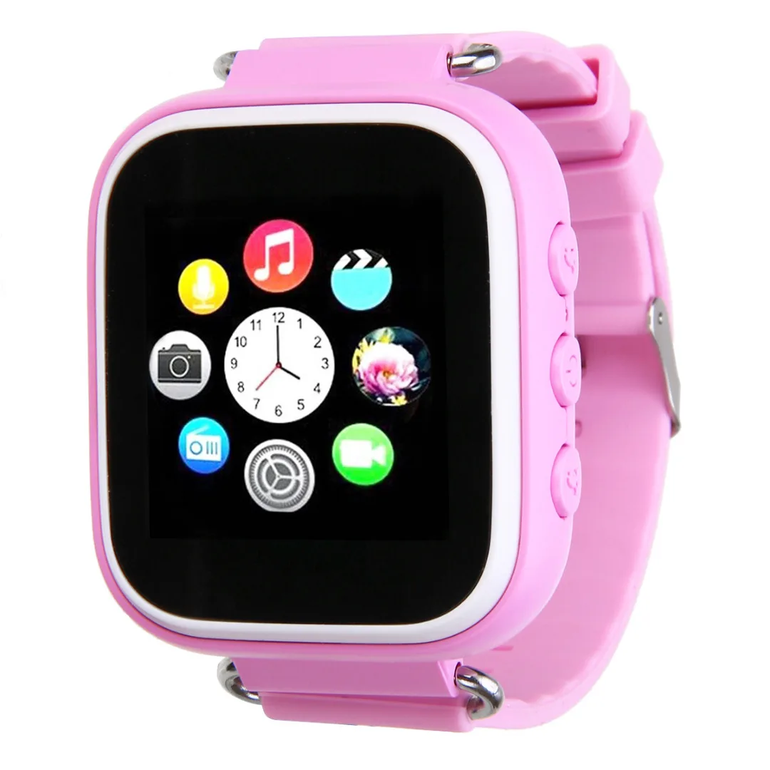  Q80 Kinder Kinder Smart Uhr GPS SOS Anruf Lage Gerät Tracker Armband Baby Anti-verloren Uhr Rosa/ b