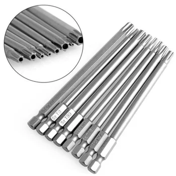

8pcs100mm Steel Torx Screwdriver Bit Set Hex Security Magnetic Head Screwdriver