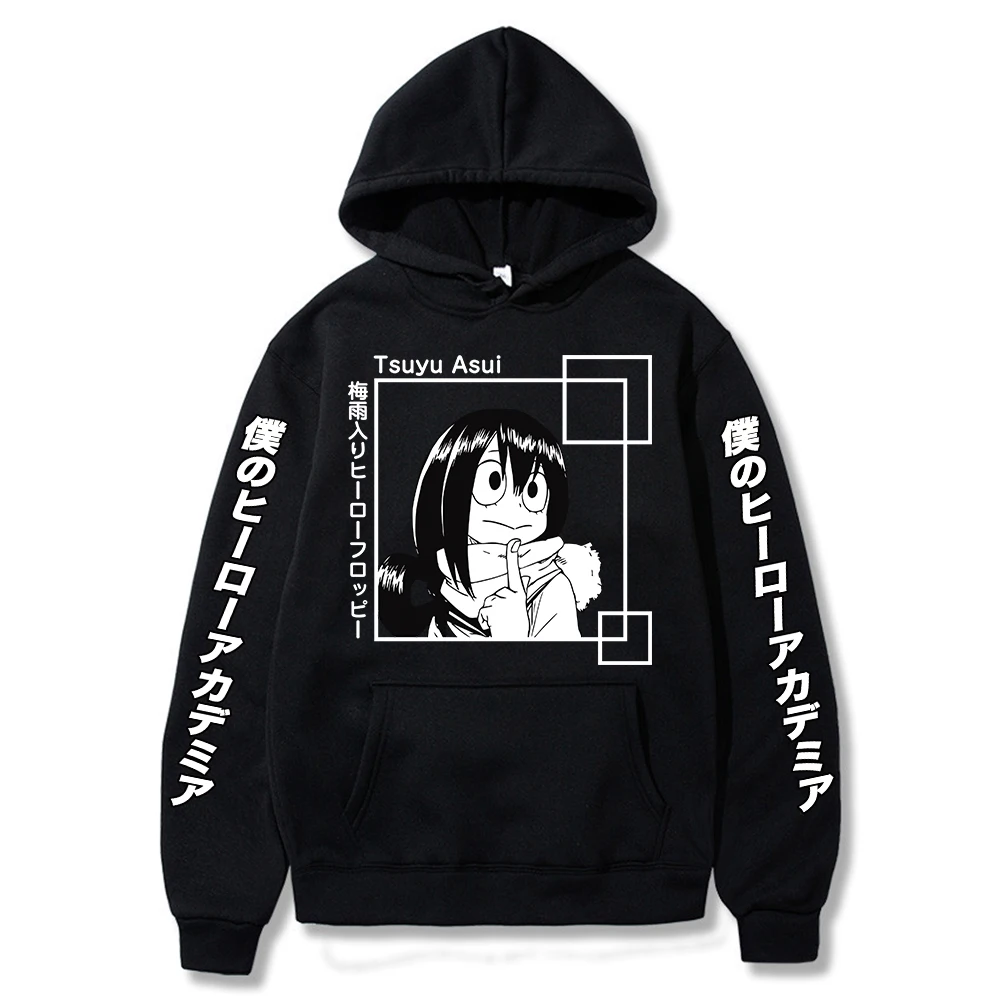 Japan Anime My Hero Academia Tsuyu Asui Froppy Manga Hoodies Sweatshirt Men  Women Moleton Unisex Cartoon oversized hoodies - AliExpress