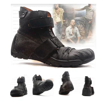

Handmade Men's Cowhide Genuine Leather Motorcycle Boots Martins Men Shoes Ankle Boots Cowboy Waterproof Casual Men Punk Boots