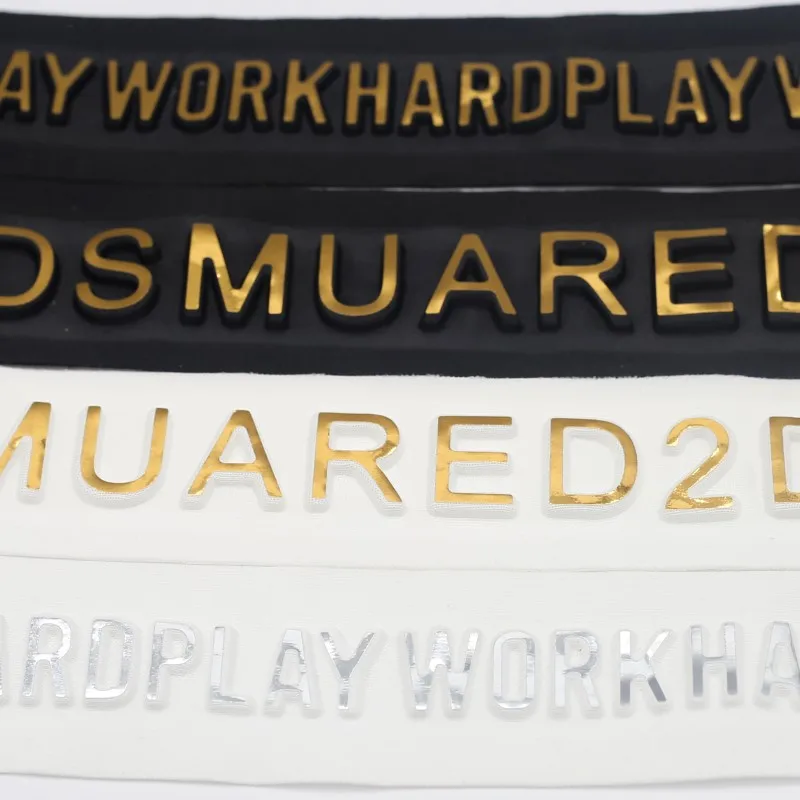 Waist Belt Webbing Ribbon 50mm 3D Solid Concave Convex Belt Gold Silver Ironing Creativity Webbing DIY Handmade Sewing Clothing Headdress Accessories 1M