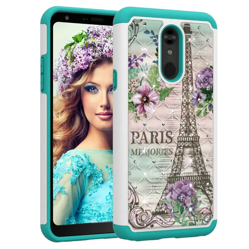 

Bling Jewelled Back Case for LG Stylo 5 Case Stylo 5th 2 IN 1 360 Protection Hard Cover for Coque LG Stylo 5 Case Stylu 5 Stylo5