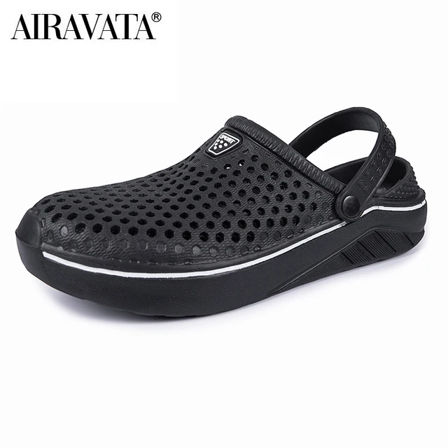 Men Women Summer Sandals Breathable Beach Shoes Garden Clogs Size 36-45 black