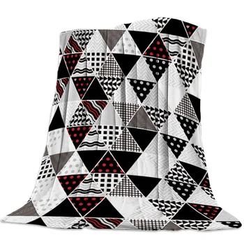 

Abstract Geometric Pattern Printed Soft Fleece Blankets Warm Sofa Bed Sheets