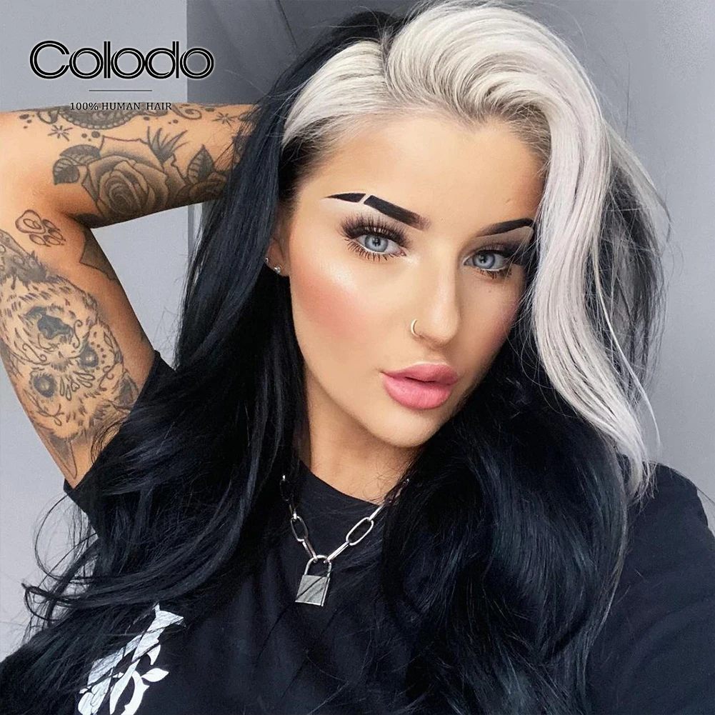 Platinum Blonde Highlight Wig with Baby Hair Free Style Straight Lace Front  Wig Pre Plucked Lace Front Human Hair Wigs COLODO - AliExpress Hair  Extensions & Wigs