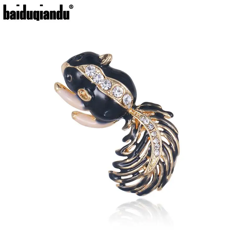 Baiduqiandu Бренд Новое поступление золотой цвет черный эмалированный белка Bijoux