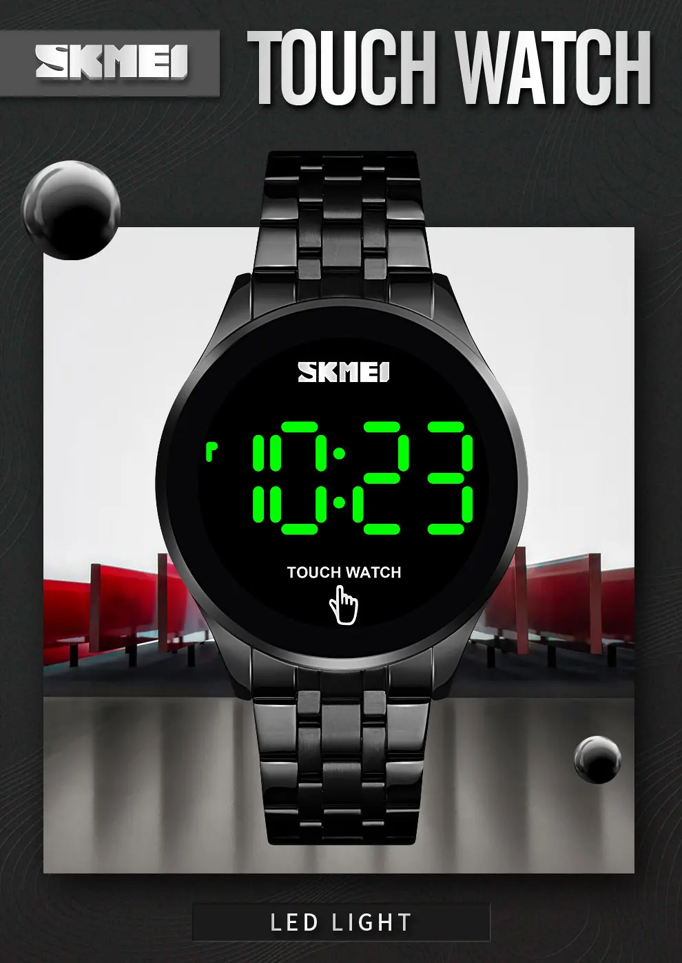 SKMEI 1579 Touch Screen LED Digital Watch 6