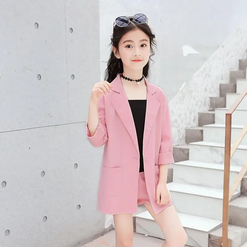 

kids clothes cotton plaid suit new spring english style long sleeve children's clothing fashion three-piece girls clothes