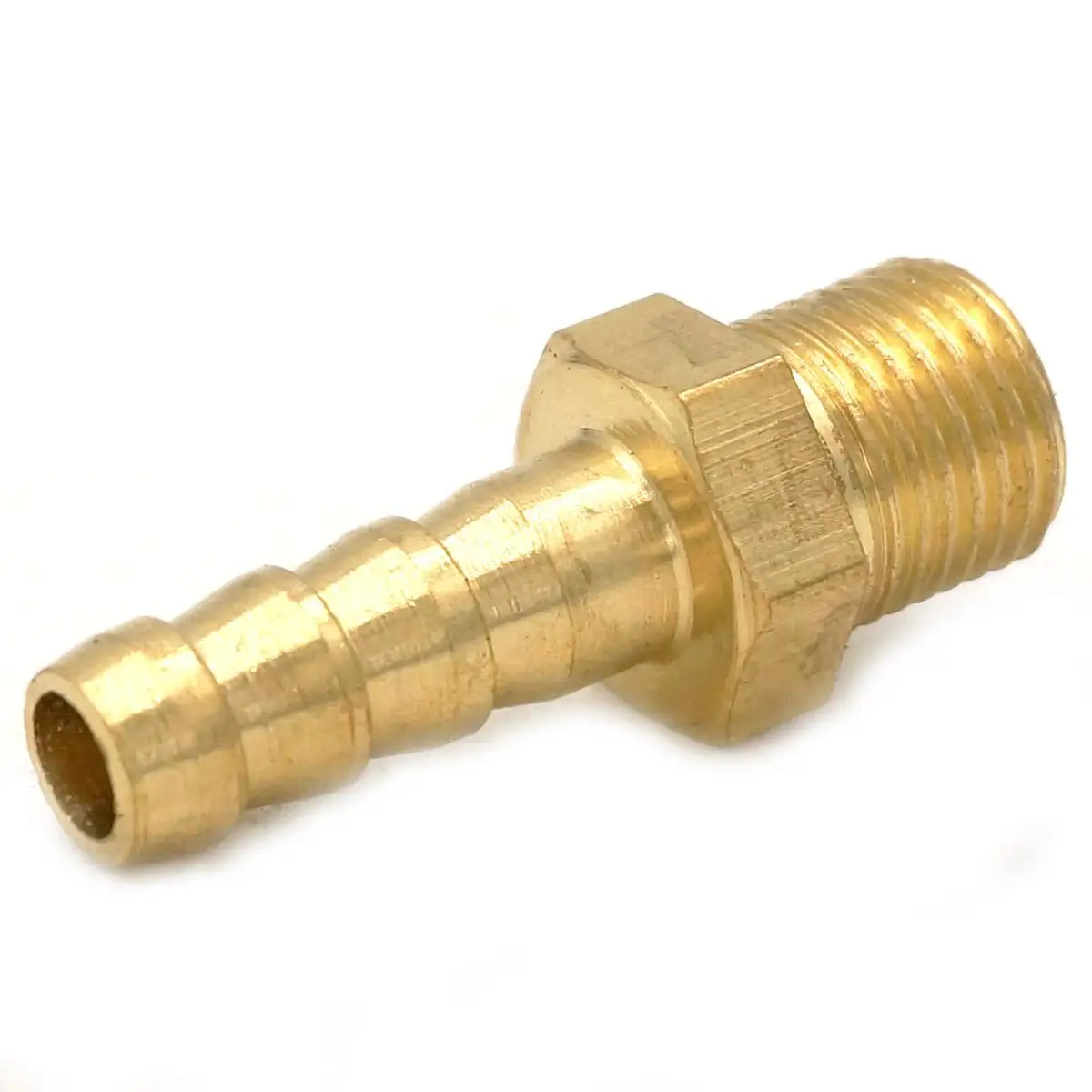 QUAROS LOT 2 Hose Barb I/D 6mm x 1/8 BSP Male Thread Elbow Brass coupler Splicer Connector fitting for Fuel Gas Water 