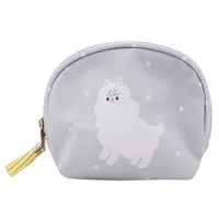 White Косметичка для путешествий, чехол для макияжа с животными из мультфильмов, женская сумочка для макияжа на молнии, сумочка-органайзер, сумочка для туалетных принадлежностей - Цвет: White