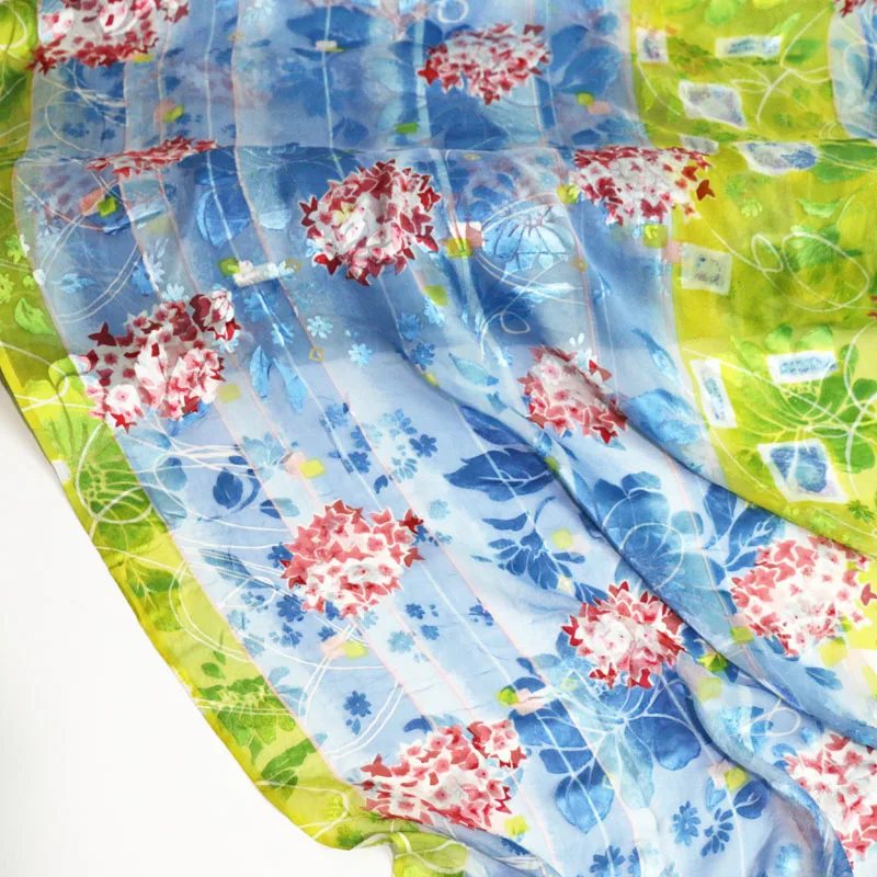 100 см* 110 см против выгорания цветочные шелковые ткани материал натуральный танец платье Текстиль
