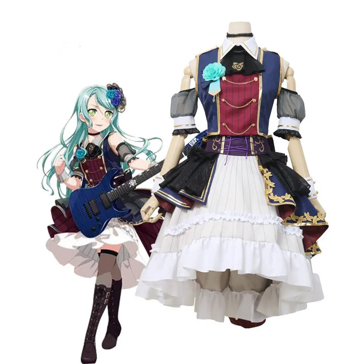 

Anime Cosplay Costume BanG Dream 7th-LIVE Roselia Hikawa Sayo Lolita Dress A