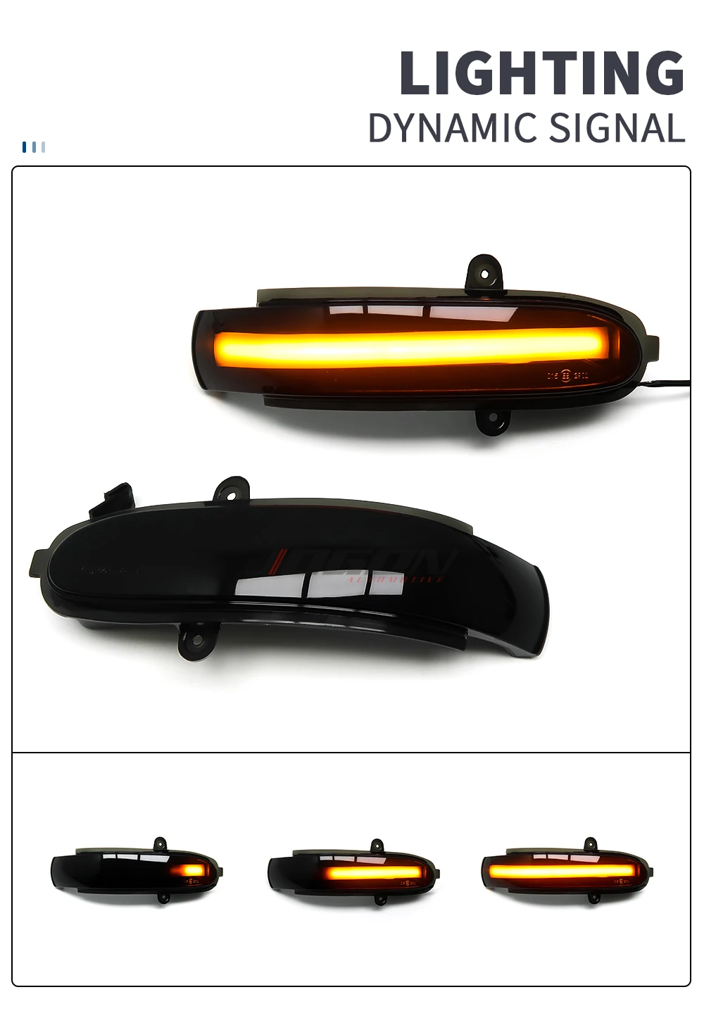 8.39 x 6.02 x 3.23 inch Kingory LED Side Mirror Lights For Mercedes Benz E-Class E320 E350 2002-2007 W211 Sedan G-class G500 G55 AMG LED Sequential Dynamic Turn Signal Light Indicator Strip Assembly 