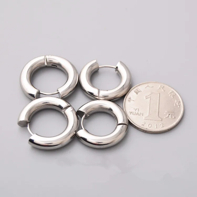 Модный Круглый Круг Pendientes, серебро, золото, черный, нержавеющая сталь, для мужчин и женщин, круглая петля, ручки, обруч, серьги, ювелирные изделия